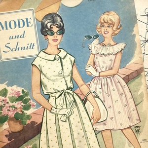 MODE UND SCHNITT Vintage Nähzeitschrift Modezeitschrift Modemagazin mit Schnittmusterbögen Heft 063 von 1961 Bild 1