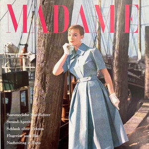 MADAME Vintage Modezeitschrift Modemagazin Frauenzeitschrift 1950er Jahre - Heft Juli 1956
