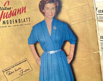 Praktikus SUSANN MODENBLATT Vintage Nähzeitschrift Modemagazin Schnittmuster - Heft 12/1953