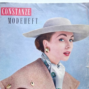 CONSTANZE MODEHEFT Vintage Modezeitschrift Modemagazin -  Herbst/Winter 1954