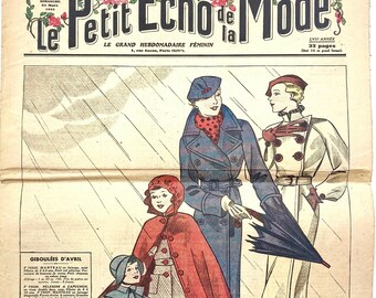 Le PETIT ECHO de la MODE französische vintage Modezeitung Modemagazin Frauenzeitschrift  - Nr. 13/März 1935