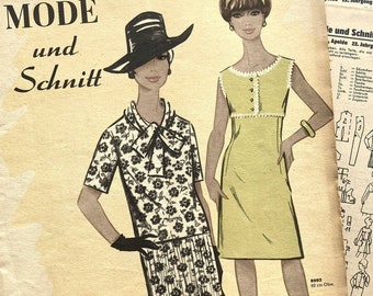 MODE UND SCHNITT - Vintage Nähzeitschrift Modezeitschrift Modemagazin mit Schnittmusterbögen  - Heft 089 von 1966