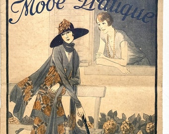 MODE PRATIQUE französische vintage Modezeitschrift Modemagazin Frauenzeitschrift  - Nr. 31/August 1925