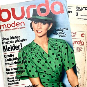 BURDA MODEN Vintage Modezeitschrift Modemagazin mit Schnittmustern Heft 3/ März 1979 image 1