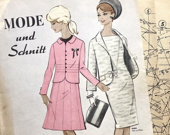 MODE UND SCHNITT - Vintage Nähzeitschrift Modezeitschrift Modemagazin mit Schnittmusterbögen  - Heft 093 von 1967