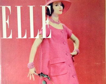 ELLE französische vintage Modezeitschrift Modemagazin - Collections Printemps 1958  Heft Nr. 636