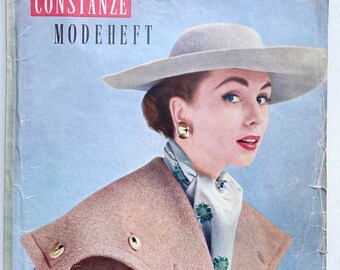 CONSTANZE MODEHEFT Vintage Modezeitschrift Modemagazin -  Herbst/Winter 1954