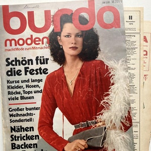 BURDA MODEN vintage Modezeitschrift Modeheft Modemagazin + Schnittmuster - November 1979