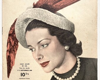 MODE DU JOUR Französische vintage Modezeitschrift Frauenzeitschrift Nr. 192 -  September 1949