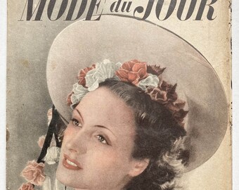 MODE DU JOUR Französische vintage Modezeitschrift Frauenzeitschrift Nr. 83 - Juli 1947