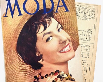 MODA vintage Nähzeitschrift Modezeitschrift Modemagazin mit Schnittmusterbogen - Heft Nr. 2 Sommer 1961