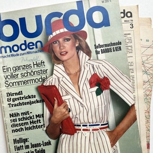 BURDA MODEN vintage Modezeitschrift Modemagazin mit Schnittmustern März 1976 Bild 1