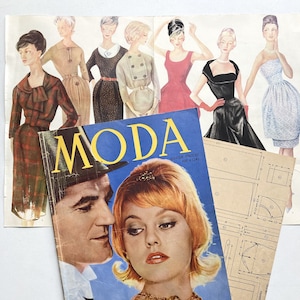 MODA vintage Nähzeitschrift Modezeitschrift Modemagazin mit Schnittmusterbogen - Heft Nr. 4 Winter 1960/ 1961