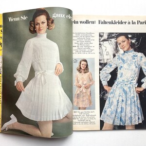 BURDA MODEN Vintage Modezeitschrift Modemagazin mit Schnittmustern Heft 4 / April 1968 image 5