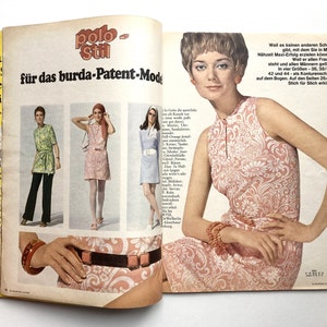 BURDA MODEN Vintage Modezeitschrift Modemagazin mit Schnittmustern Heft 4 / April 1968 Bild 9