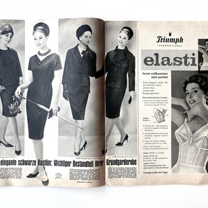 NEUER SCHNITT Vintage Nähzeitschrift Modezeitschrift Modemagazin mit Schnittmustern Januar 1961 Schwabe Verlag Bild 5