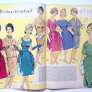 PRAKTISCHE MODE Vintage Modezeitschrift Modemagazin mit Schnittmustern Dezember 1961 image 5