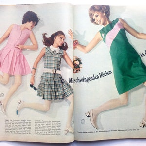 BURDA MODEN Vintage Modezeitschrift Modemagazin mit Schnittmustern Heft 4 / April 1968 Bild 6