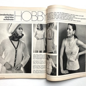 BURDA MODEN Vintage Modezeitschrift Modemagazin mit Schnittmustern Heft 4 / April 1968 image 10