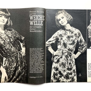 BURDA MODEN Vintage Nähzeitschrift Modemagazin mit Schnittmustern Heft Nr. 8 August 1963 Bild 7