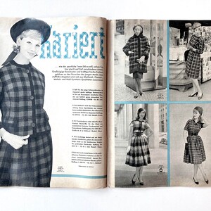 NEUER SCHNITT Vintage Nähzeitschrift Modezeitschrift Modemagazin mit Schnittmustern Januar 1961 Schwabe Verlag Bild 6