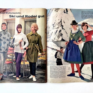 NEUER SCHNITT Vintage Nähzeitschrift Modezeitschrift Modemagazin mit Schnittmustern Januar 1961 Schwabe Verlag Bild 9