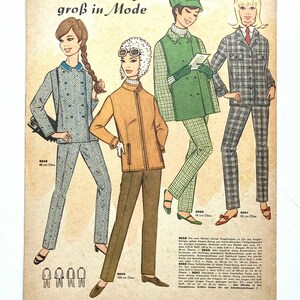 MODE UND SCHNITT Vintage Nähzeitschrift Modezeitschrift Modemagazin mit Schnittmusterbögen Heft 096 Herbst/Winter 1967 image 9