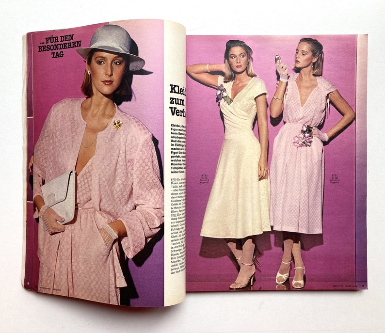 BURDA MODEN Vintage Modezeitschrift Modemagazin mit Schnittmustern Heft 3/ März 1979 image 3