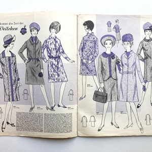 MODE UND SCHNITT Vintage Nähzeitschrift Modezeitschrift Modemagazin mit Schnittmusterbögen Heft 093 von 1967 image 5