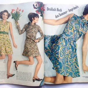 BURDA MODEN Vintage Modezeitschrift Modemagazin mit Schnittmustern Heft 4 / April 1968 Bild 7