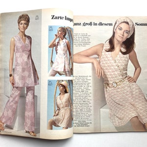 BURDA MODEN Vintage Modezeitschrift Modemagazin mit Schnittmustern Heft 4 / April 1968 image 2