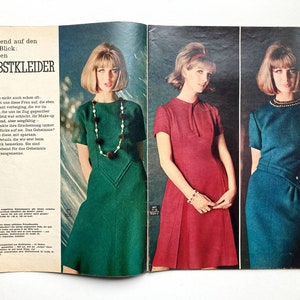 BURDA MODEN Vintage Nähzeitschrift Modemagazin mit Schnittmustern Heft Nr. 8 August 1963 image 5