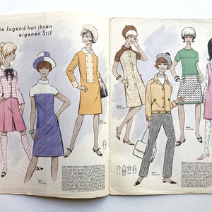MODE UND SCHNITT Vintage Nähzeitschrift Modezeitschrift Modemagazin mit Schnittmusterbögen Heft 093 von 1967 image 3