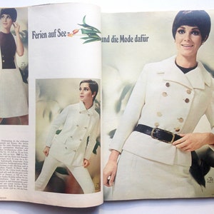 BURDA MODEN Vintage Modezeitschrift Modemagazin mit Schnittmustern Heft 4 / April 1968 Bild 4