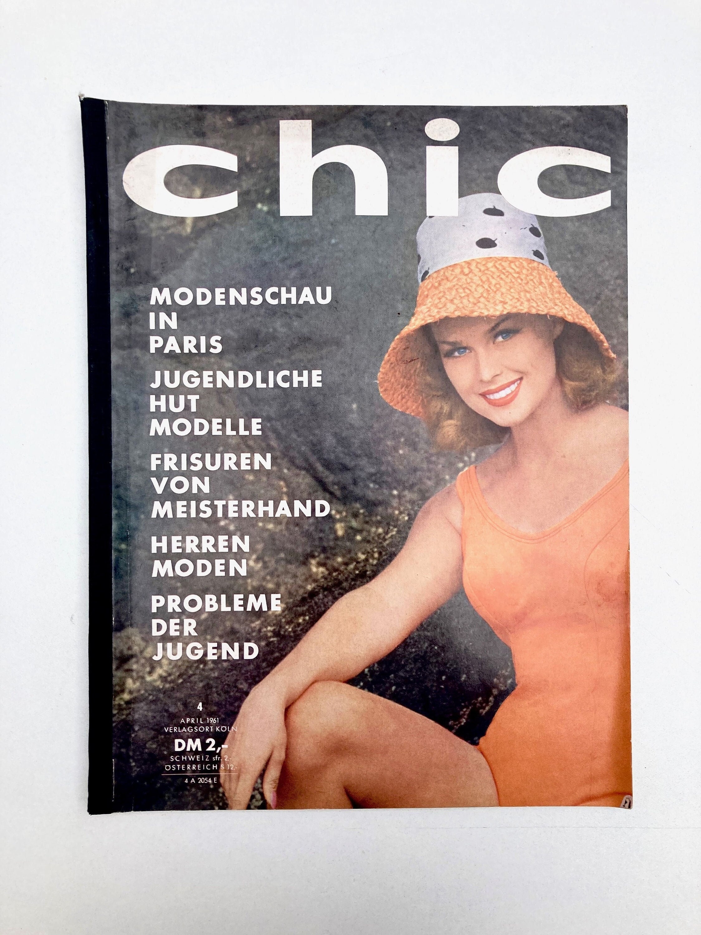 CHIC Vintage Modezeitschrift Modemagazin Frauenzeitschrift - Heft Nr. 4 - April 1961
