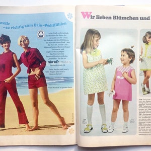 BURDA MODEN Vintage Modezeitschrift Modemagazin mit Schnittmustern Heft 4 / April 1968 Bild 10