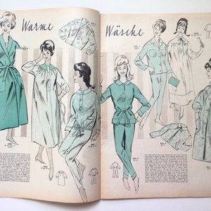 PRAKTISCHE MODE Vintage Modezeitschrift Modemagazin mit Schnittmustern Dezember 1961 image 4