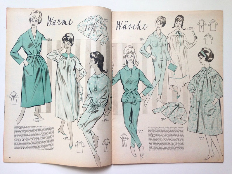 PRAKTISCHE MODE Vintage Modezeitschrift Modemagazin mit Schnittmustern Dezember 1961 image 4