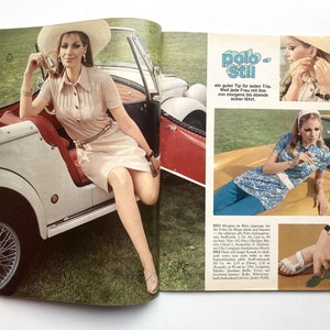 BURDA MODEN Vintage Modezeitschrift Modemagazin mit Schnittmustern Heft 4 / April 1968 image 4