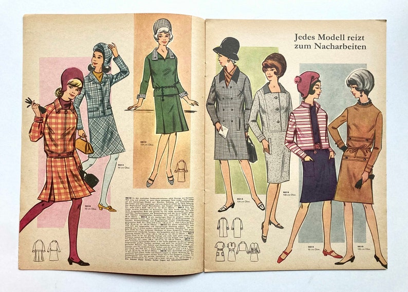 MODE UND SCHNITT Vintage Nähzeitschrift Modezeitschrift Modemagazin mit Schnittmusterbögen Heft 096 Herbst/Winter 1967 image 2