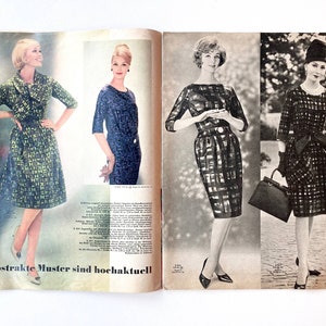 NEUER SCHNITT Vintage Nähzeitschrift Modezeitschrift Modemagazin mit Schnittmustern Januar 1961 Schwabe Verlag Bild 4