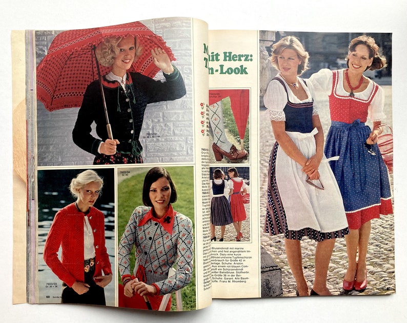 BURDA MODEN vintage Modezeitschrift Modemagazin mit Schnittmustern März 1976 Bild 8