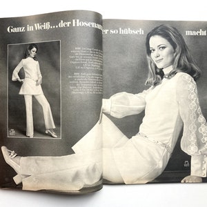 BURDA MODEN Vintage Modezeitschrift Modemagazin mit Schnittmustern Heft 4 / April 1968 Bild 3