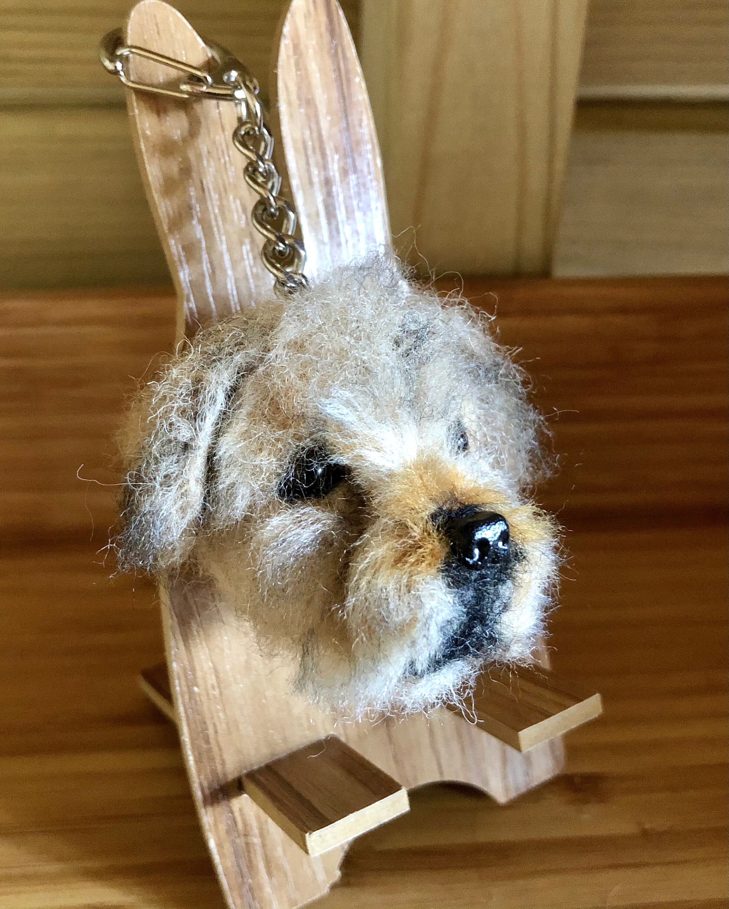 Custom Keyring Dog key ring felted animal head Keyrings Etsy