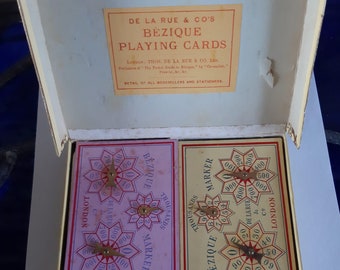Beautiful Bezique playing cards with markers and rules to play Bezique and Polish Bezique.