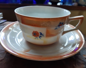 Antique French porcelain | Cup and saucer | perfect