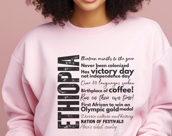 Ethiopia Sweatshirt, Adwa Victory, Habesha Family Gift