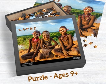 Ethiopian kids puzzle, habesha kids family game gift, Ethiopian birthday girls boys gift, Christmas valentines gift, Ethiopian history gift