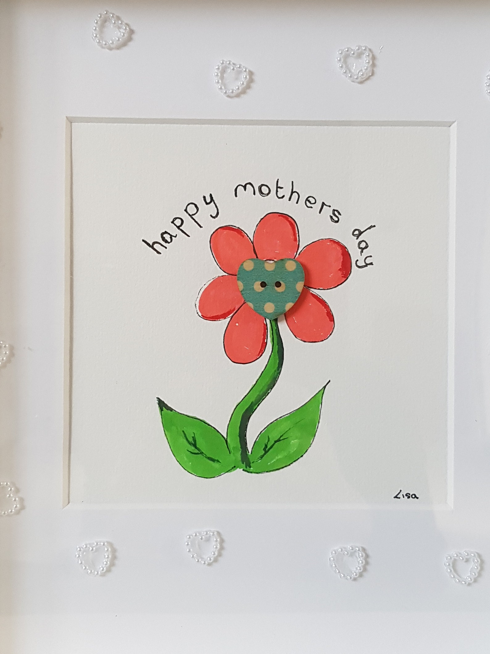 A flower for mother's day. Illustration of a happy flower Etsy