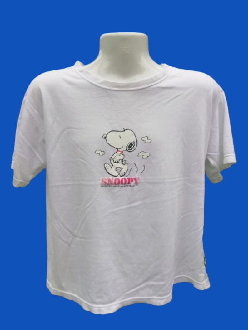 Peanuts SNOOPY Logo License Tags Mens Medium White T Shirt Etsy Australia